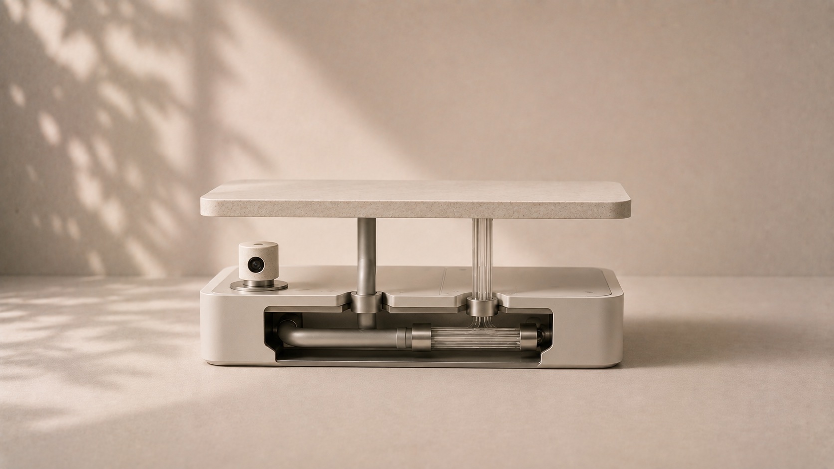 A technical foundation integrating sensing and infrastructure beneath a platform.