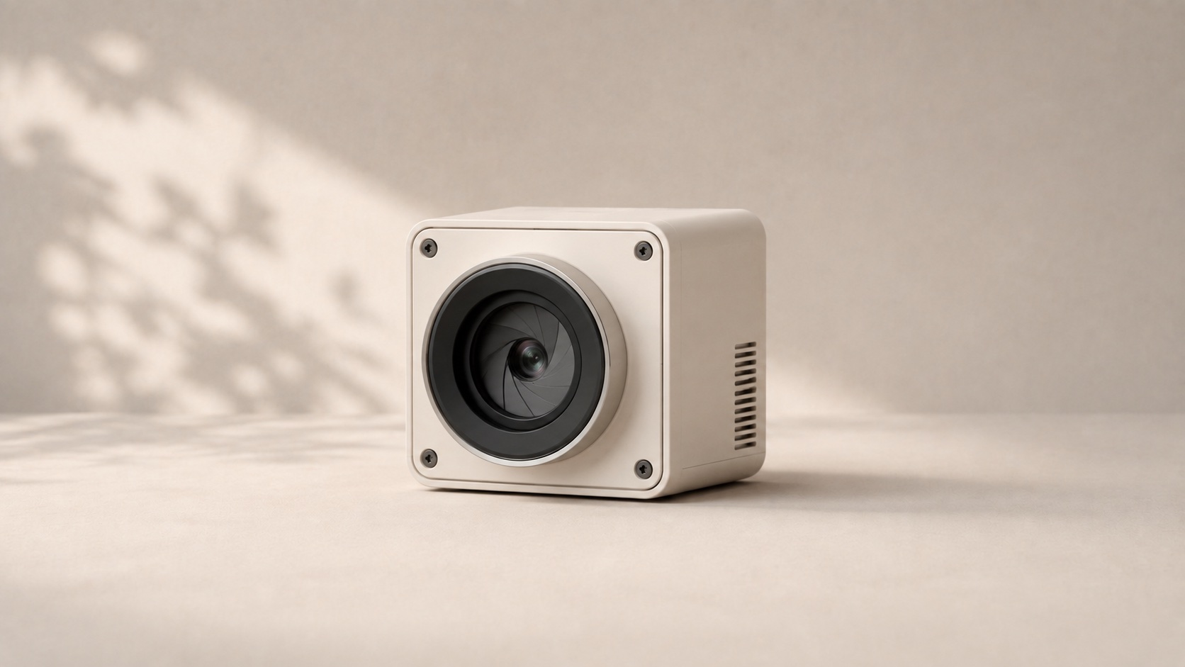 A compact precision camera with a prominent circular lens.